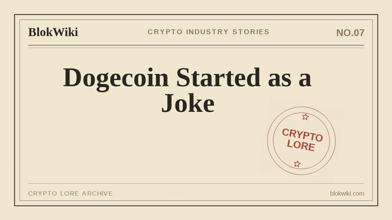 Dogecoin Origin Story: The Joke That Became a Billion-Dollar Coin dogecoin origin,dogecoin history,who created dogecoin,dogecoin founded,billy mar